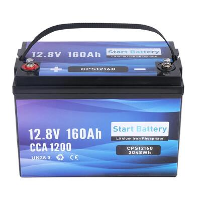calidad Batería 12V 160Ah LiFePO4 1200CCA Bluetooth 2048Wh Mega Capacidad Batería de litio solar y de ciclo profundo para sistemas marinos y de respaldo fuera de la red fábrica