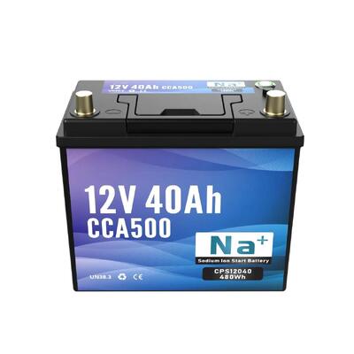 calidad Batería de arranque de iones de sodio de 12V 40Ah 500CCA Bluetooth Versátil para todo tipo de condiciones meteorológicas Para equipos marinos y al aire libre fábrica