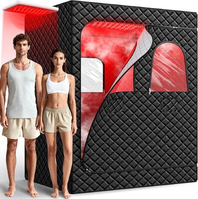 calidad OEM ODM Fábrica directa Sauna portátil de tamaño completo para dos personas mayorista Sauna infrarroja personalizada para 2 personas con calefacción de fibra de carbono fábrica