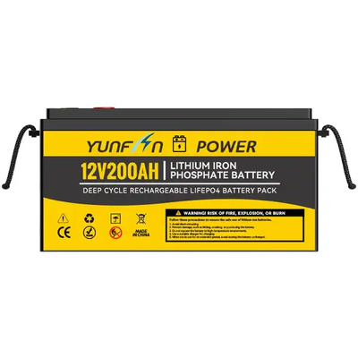 calidad 12V 200Ah LiFePO4 Batería 0.5C Carga Descarga 12.8V 2560Wh Batería de litio de ciclo profundo con BMS 5000 ciclos Sustituir el ácido de plomo para RV energía de respaldo UPS solar marina fábrica