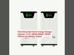 Solución de almacenamiento de energía para el hogar montada en el suelo: 51.2V 300Ah/400Ah Sistema de baterías de iones de litio de 15KWh