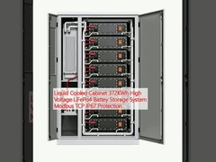 Cabinet refrigerado por líquido 372KWh Sistema de almacenamiento de alta tensión LiFePo4 Battey Modbus TCP Protección IP67